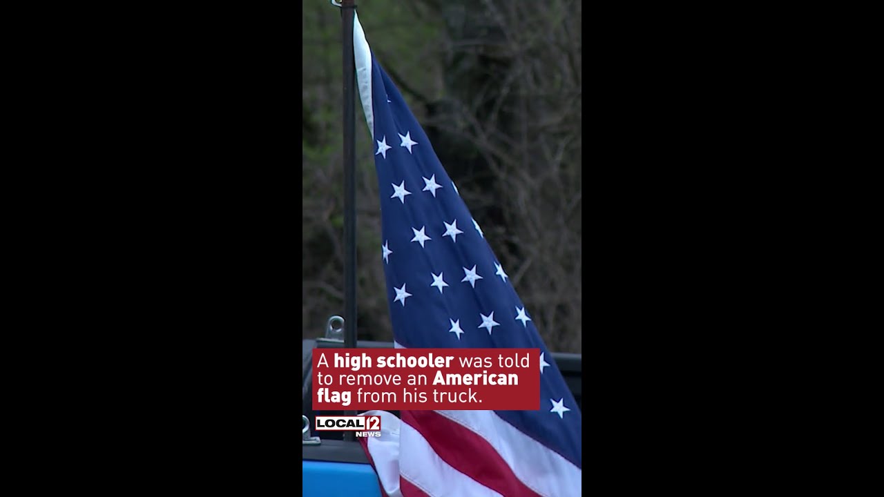High schooler stands his ground on the U.S. flag