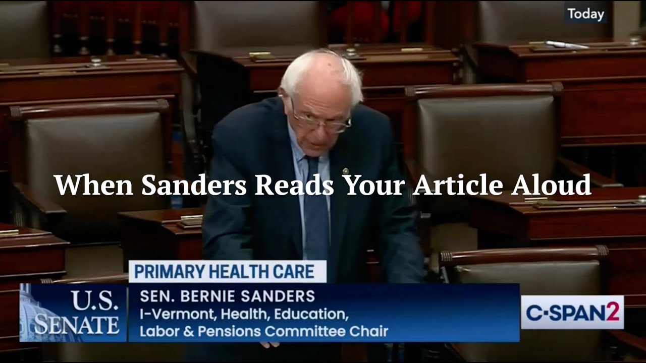 Sen. Bernie Sanders Reads Aloud KFF Health News Article