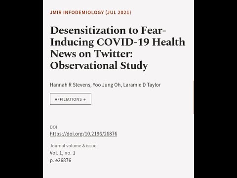 Desensitization to Fear-Inducing COVID-19 Health News on Twitter: Observational Study | RTCL.TV