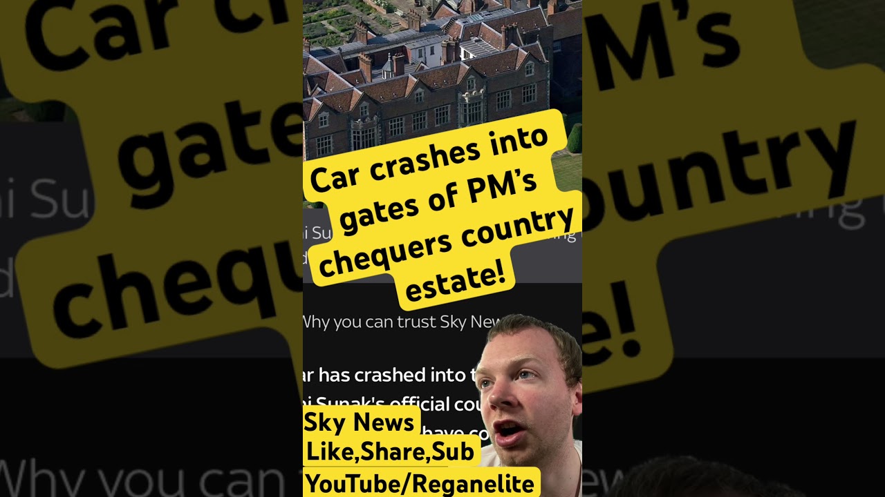 Car crashes into gates of PM’s chequers country estate! #news #uknews #uk #worldnews #rishisunak