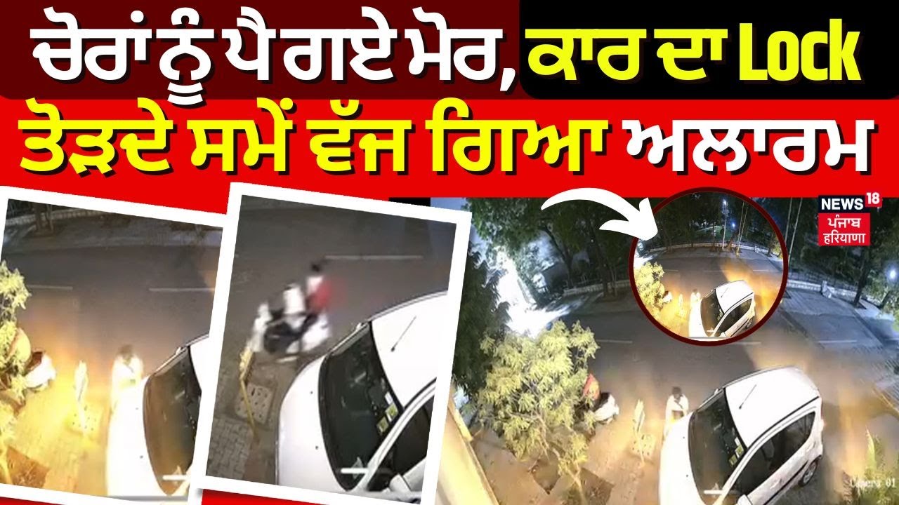 Ludhiana Car Chori News | ਚੋਰਾਂ ਨੂੰ ਪੈ ਗਏ ਮੋਰ, ਕਾਰ ਦਾ Lock ਤੋੜਦੇ ਸਮੇਂ ਵੱਜ ਗਿਆ ਅਲਾਰਮ। N18V