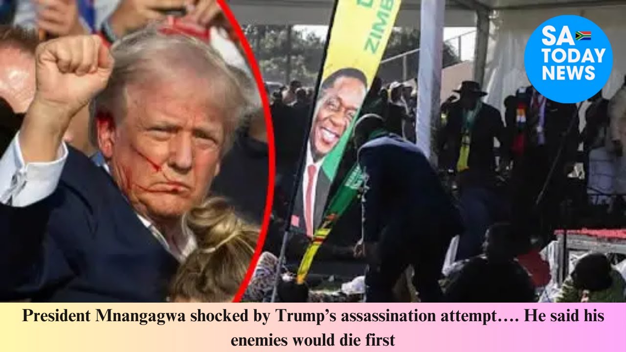 President Mnangagwa shocked by Trump’s assassination attempt…  He said his enemies would die first