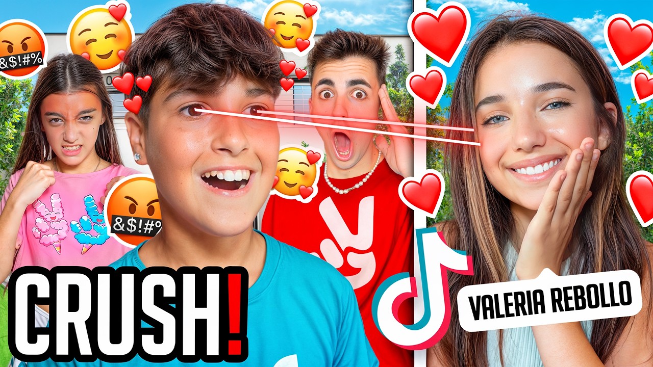 PILLO A MI HERMANO HABLANDO CON SU CRUSH DE TIKTOK…*Abril se enfada!*