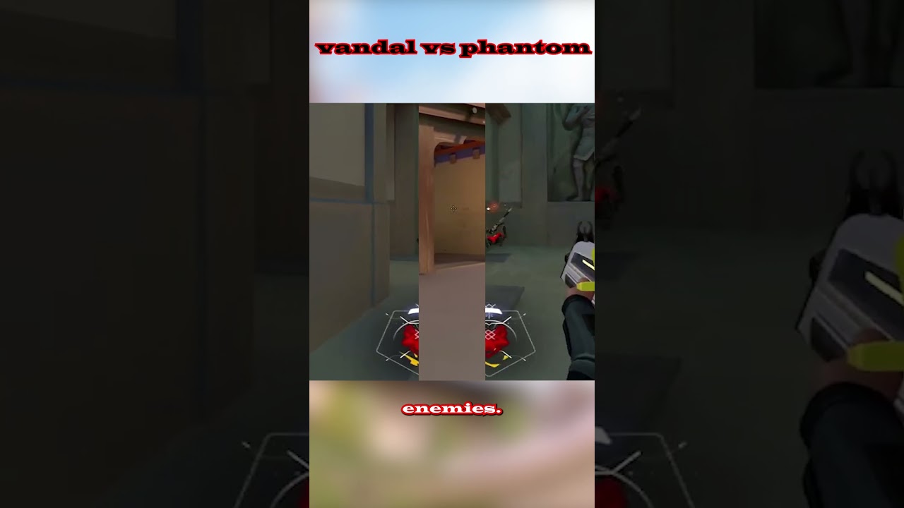 Which gun is Better Vandal Or Phantom  #shorts #valorant #valorantclips #memes #gaming