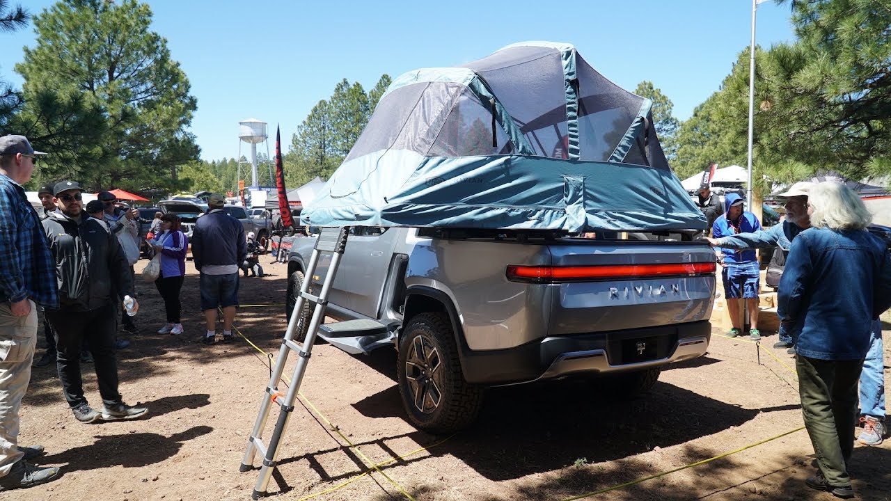 Rivian R1T Electric Camper Truck Walk Around: Overland Expo