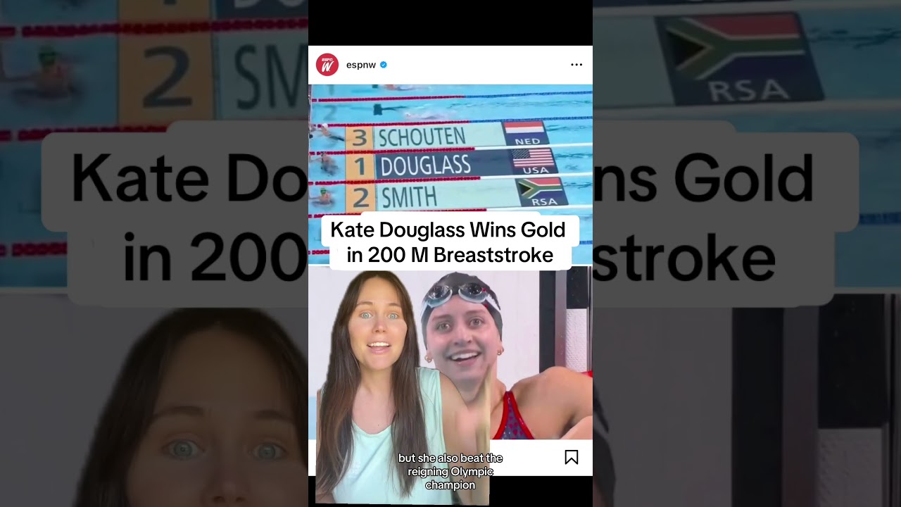 US Swimmer Kate Douglass Wins GOLD at 2024 Paris Olympics #olympics #olympics2024 #usaswimming