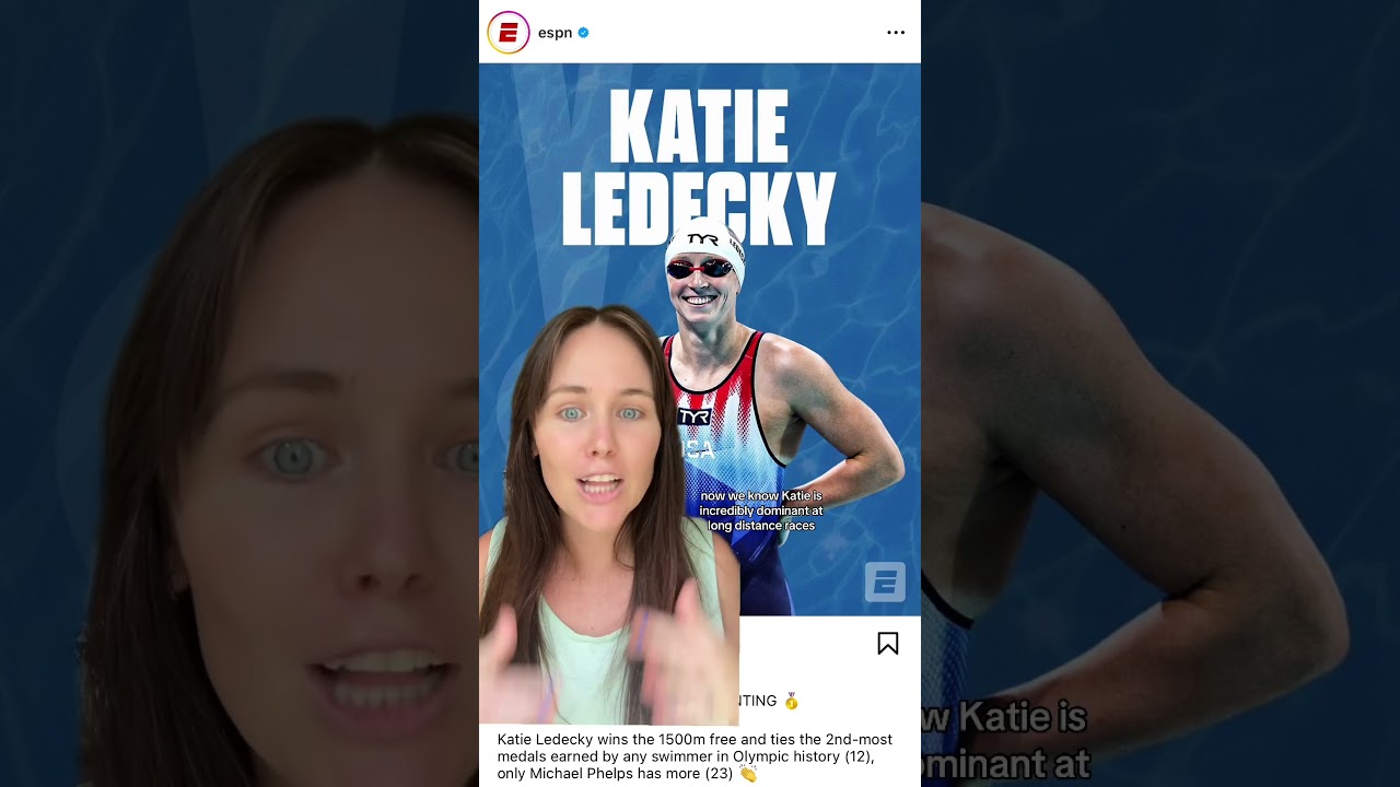 Katie Ledecky Wins GOLD, Ties Olympic Record! #olympics #olympics2024 #teamusa