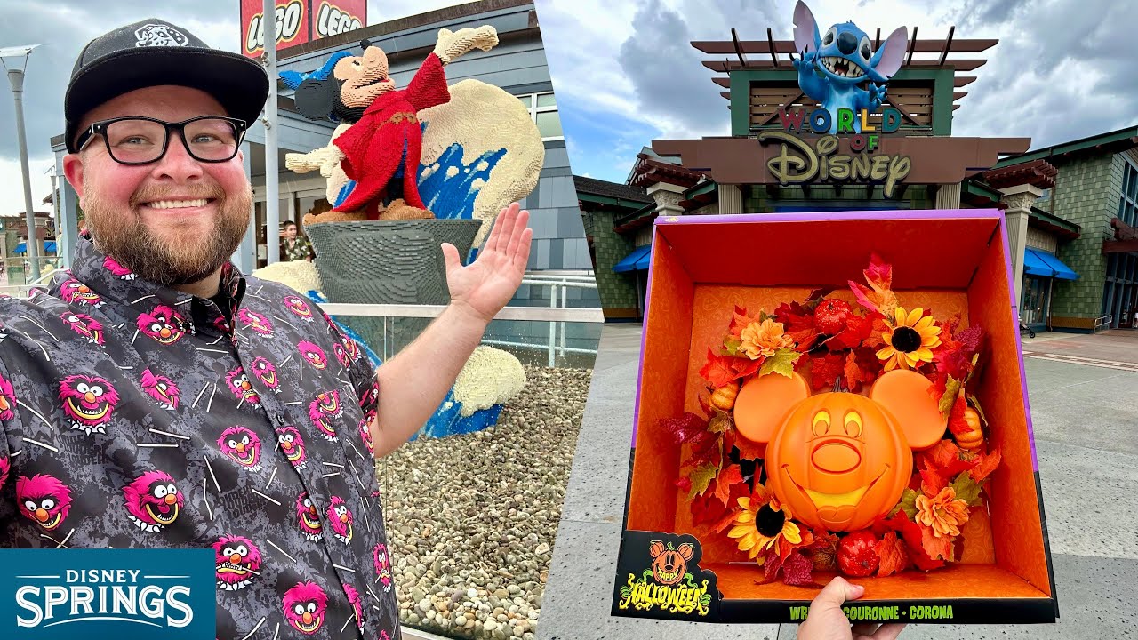 Disney Springs 2024: NEW Mickey Pumpkin Wreath & Moving Update | Disney Halloween | Gideon’s Cookie